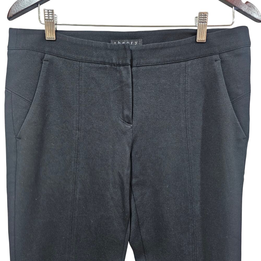 Theory Black Stretch Slim Trousers Size 8 - Picture 2 of 6